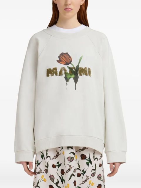 Marni floral-print sweatshirt - White - zdjęcie produktu nr 2