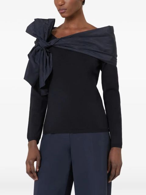 Max Mara bow sweater - Black