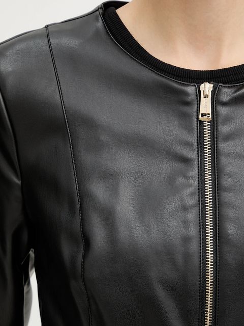 Guess marynarka WILLOW kolor czarny jednorzędowa gładka W5BL59 K8S30