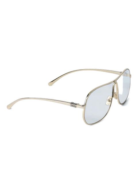 Miu Miu Ombre logo-motif pilot sunglasses - Gold