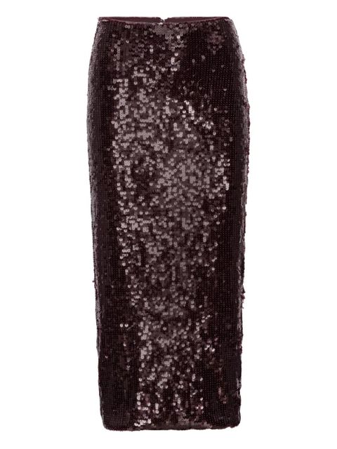 ROTATE BIRGER CHRISTENSEN sequin-embellished skirt - Red - zdjęcie produktu nr 1