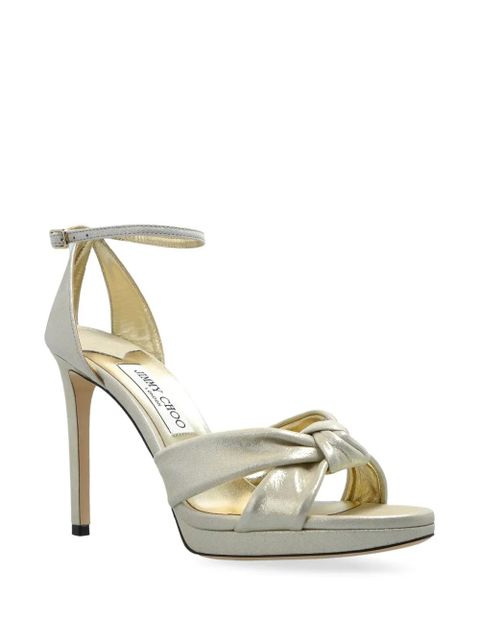 Jimmy Choo 100mm Rosie heeled sandals - Neutrals