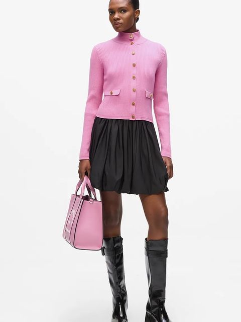 Karl Lagerfeld kardigan damski kolor różowy A4W18040