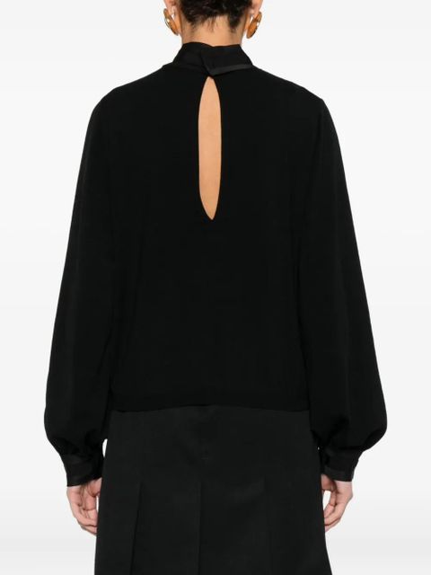 Ba&Sh cut-out high-neck jumper - Black