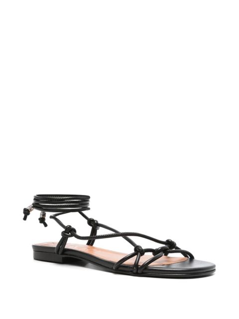 GANNI knotted sandals - Black
