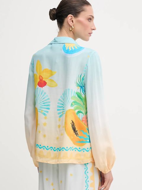 Never Fully Dressed koszula Miley damska kolor niebieski regular z kołnierzykiem klasycznym NFDTO1782