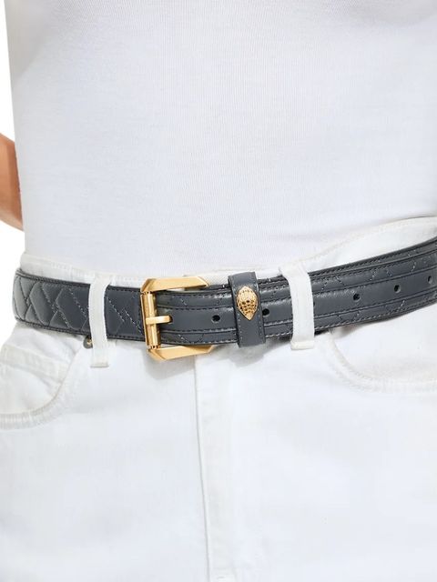 Kurt Geiger London pasek skórzany Kensington damski kolor czarny 5256121109