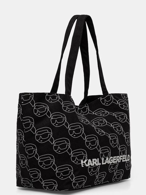 Karl Lagerfeld torebka bawełniana kolor czarny A1W50023