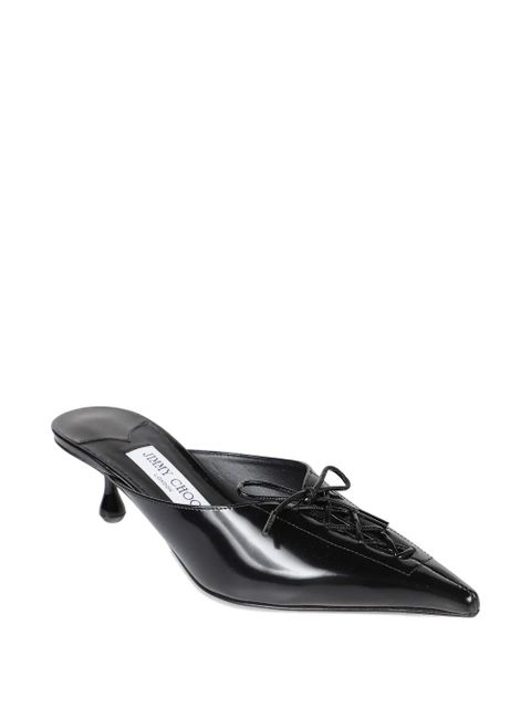 Jimmy Choo 50mm Scarlett lace-up pointed-toe mules - Black