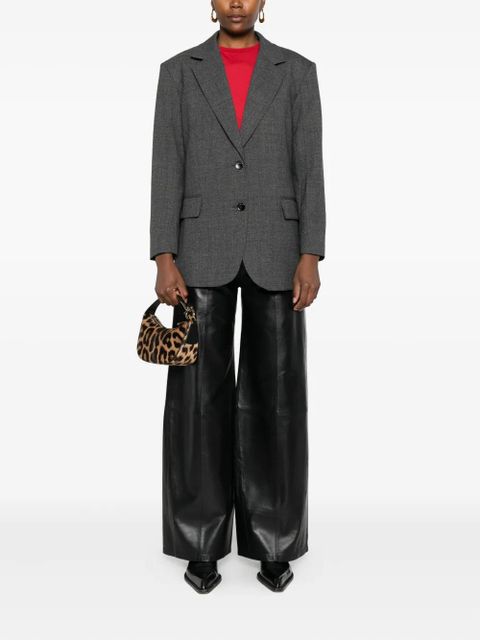 SANDRO leather trousers - Black