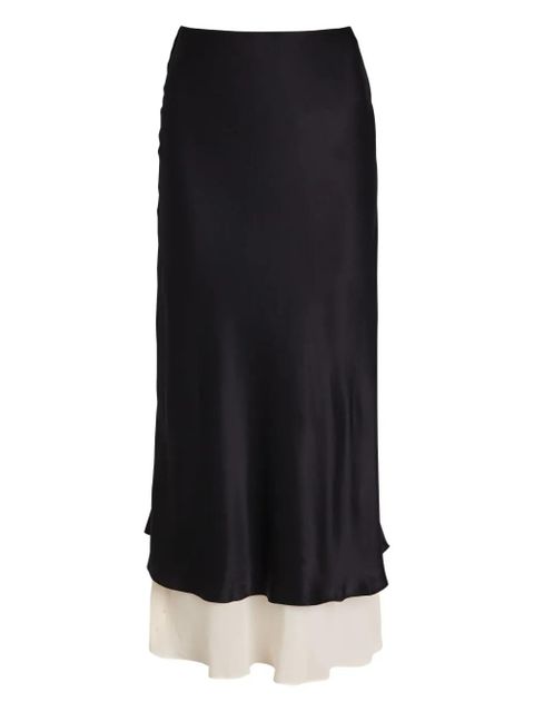 Reformation layered midi skirt - Black - zdjęcie produktu nr 1