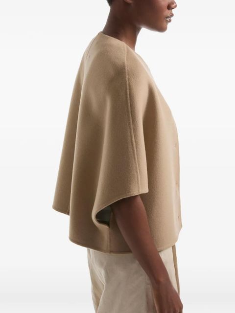 Yves Salomon button-up cape - Neutrals