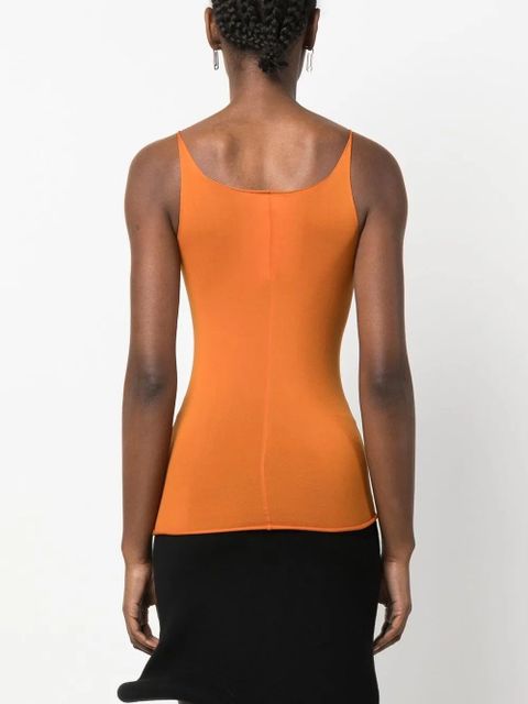 Marni contrast-patch cami top - Orange