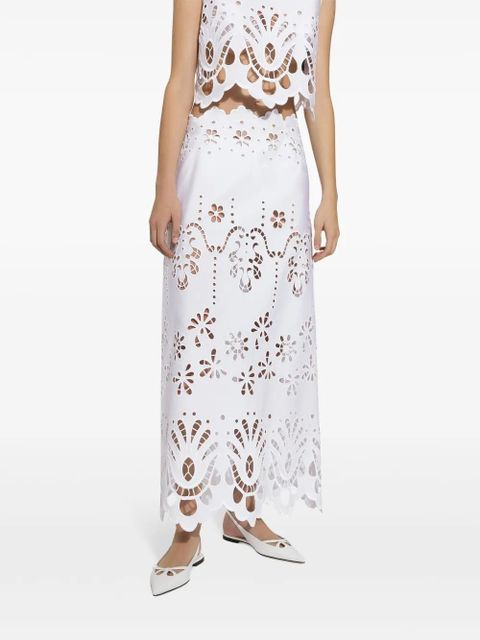 Dolce & Gabbana scallop cut-out skirt - White