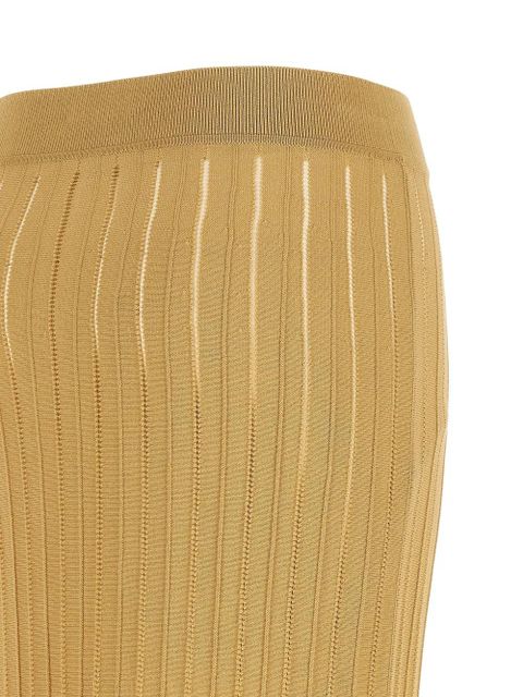 Balmain fringed midi skirt - Neutrals