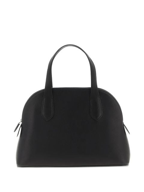 The Row Ingrid embossed-logo medium tote bag - Black