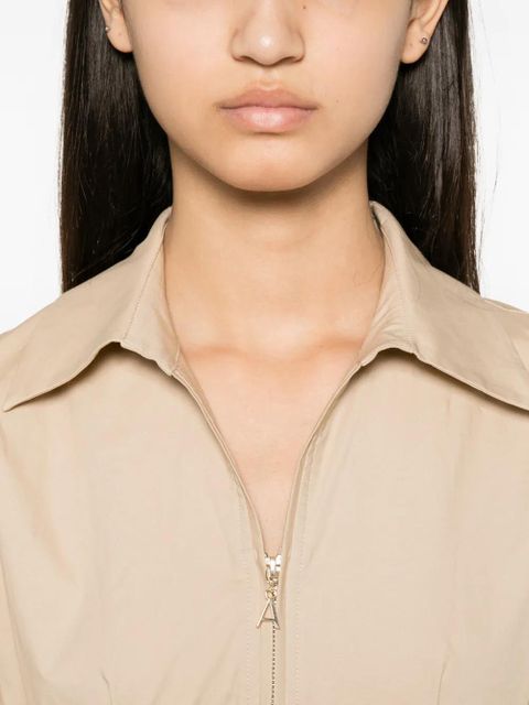 TWINSET belted zip-up midi dress - Neutrals