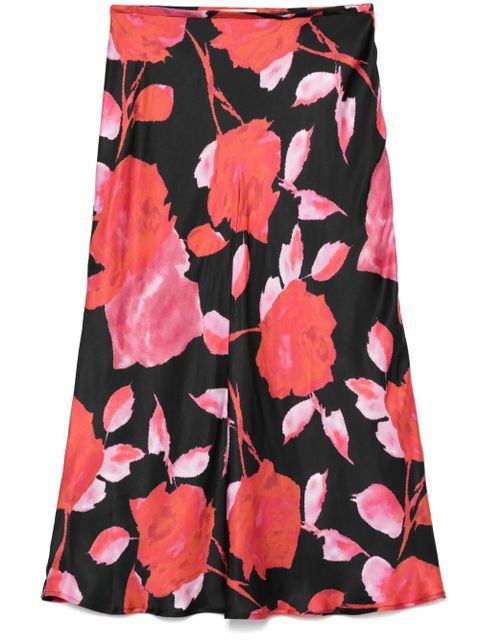 Blumarine floral-print midi skirt - Black - zdjęcie produktu nr 1