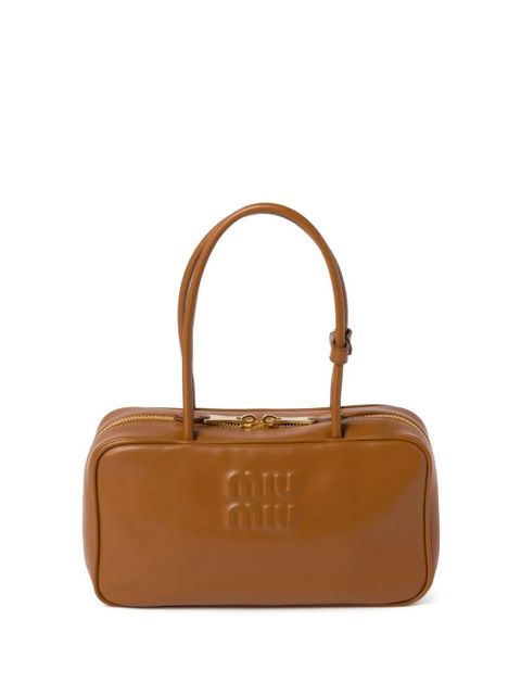 Miu Miu Beau leather tote bag - Brown - zdjęcie produktu nr 1