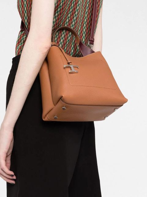 Tod's T-plaque tote bag - Brown