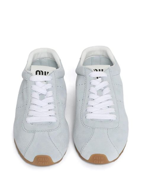 Miu Miu lace-up suede sneakers - Blue - zdjęcie produktu nr 2