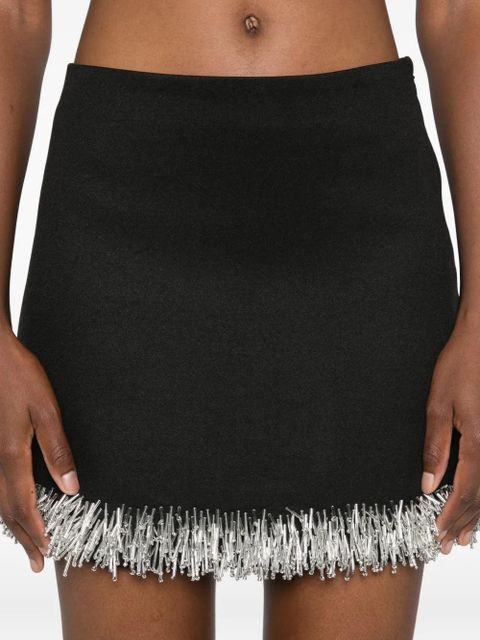 Simkhai beaded-fringe mini skirt - Black