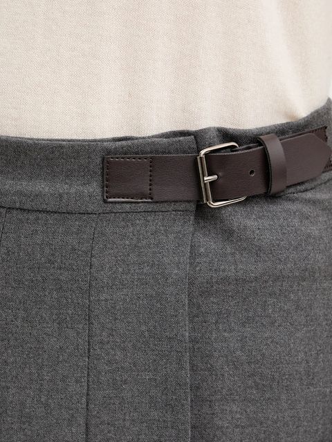 Weekend Max Mara spódnica z dodatkiem wełny FASTOSO kolor szary midi rozkloszowana 2525106062600