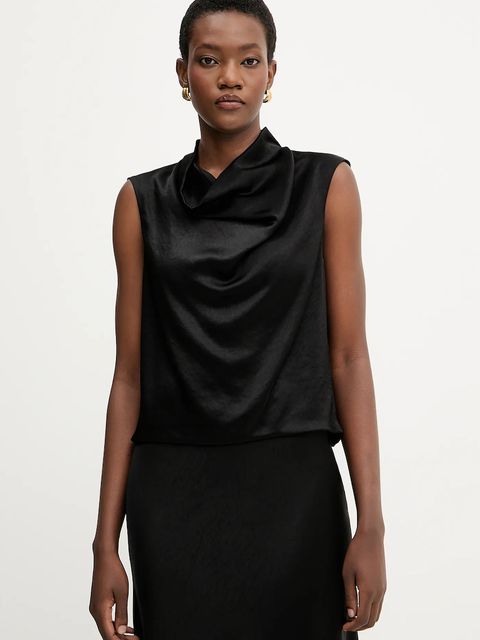 Liviana Conti bluzka damska kolor czarny gładka F5WS61 - zdjęcie produktu nr 1