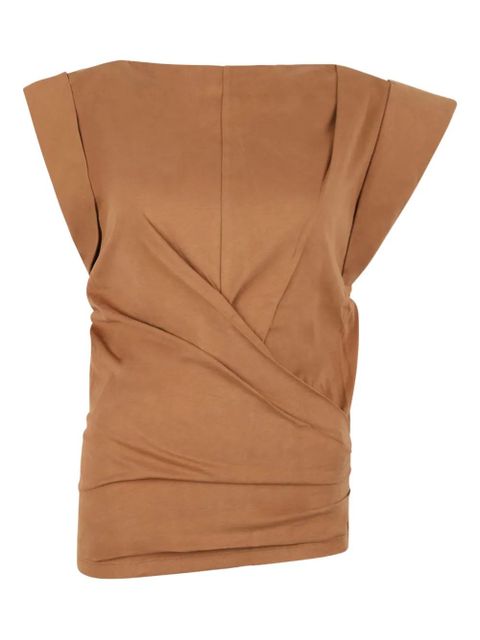 ISABEL MARANT draped cotton top - Neutrals - zdjęcie produktu nr 1