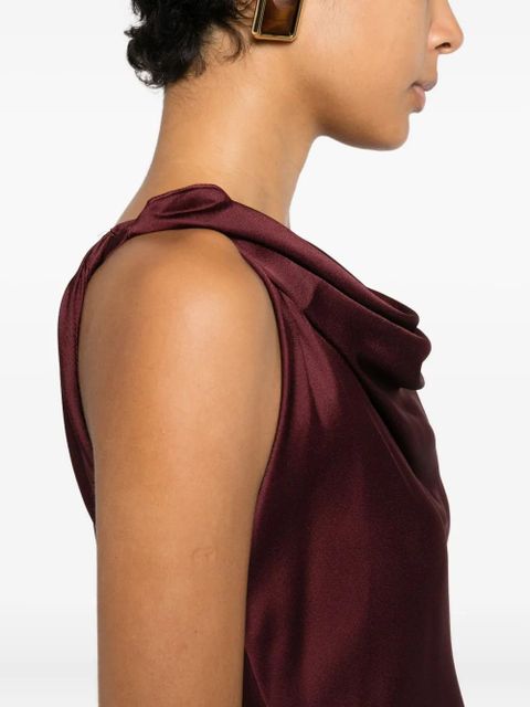 Victoria Beckham Posy draped asymmetric dress - Red