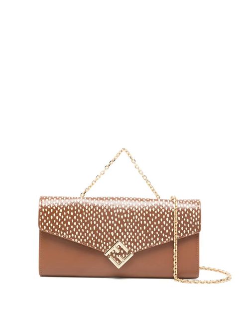 FENDI FF-logo chain-strap leather mini bag - Brown - zdjęcie produktu nr 1
