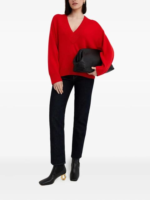 LouLou de Saison V-neck ribbed sweater - Red