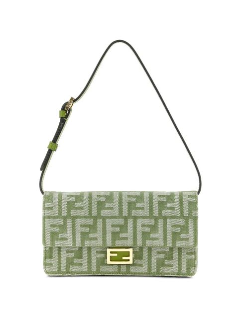 FENDI Baguette FF-jacquard shoulder bag - Green - zdjęcie produktu nr 1