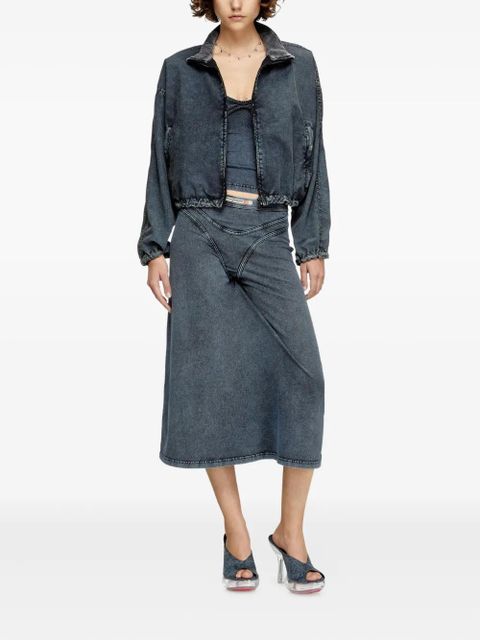 Diesel G-Leam-R1 cropped denim jacket - Black