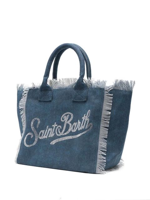 MC2 Saint Barth Vanity frayed-trim tote bag - Blue - zdjęcie produktu nr 2
