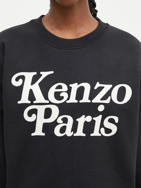 Kenzo bluza bawełniana by Verdy Regular Sweatshirt damska kolor czarny z nadrukiem FE52SW1274MF.99