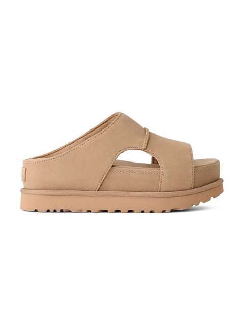 UGG klapki zamszowe W Goldenstar Hi Cutout Slide - zdjęcie produktu nr 2