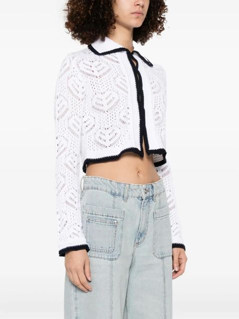 Blumarine logo-embroidered jeans - Blue