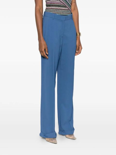 Missoni pleated turn-up palazzo pants - Blue