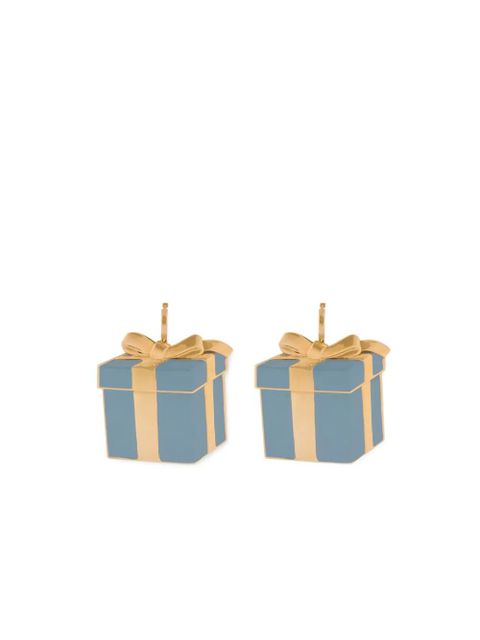 Moschino gift box-motif earrings - Gold