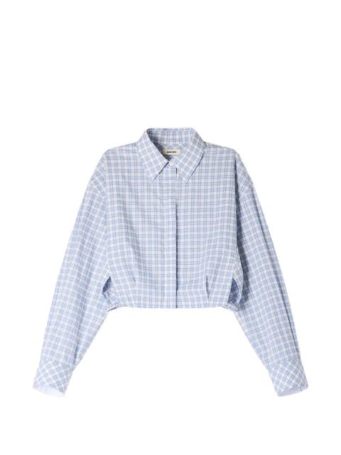 SANDRO check-pattern shirt - Blue - zdjęcie produktu nr 1