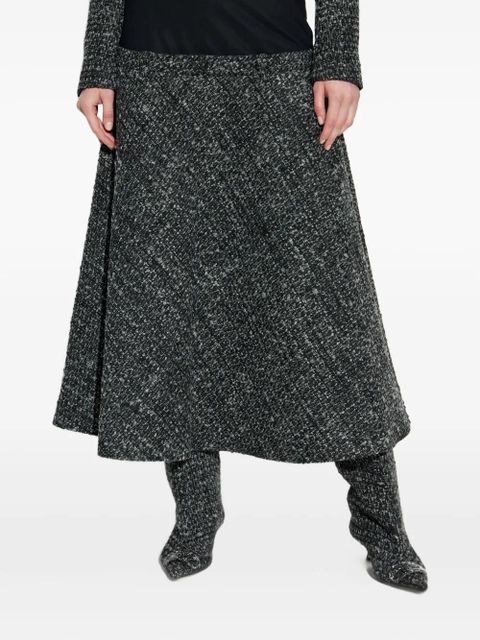 Diesel panelled high-waisted midi skirt - Grey