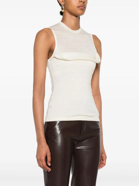 Nanushka cowl-neck sleeveless top - Neutrals