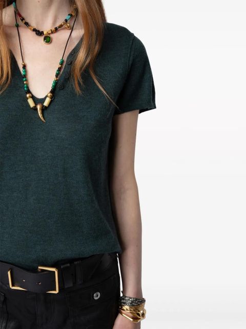 Zadig&Voltaire Celsy cashmere top - Green
