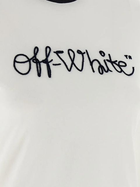 Off-White Script logo-embroidered T-shirt