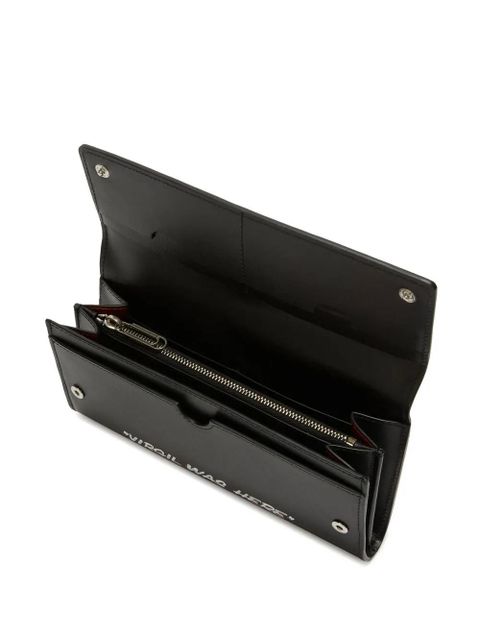 Off-White Quote-motif Jitney chain wallet - Black