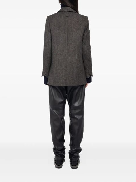 Zadig&Voltaire herringbone double-breasted coat - Brown