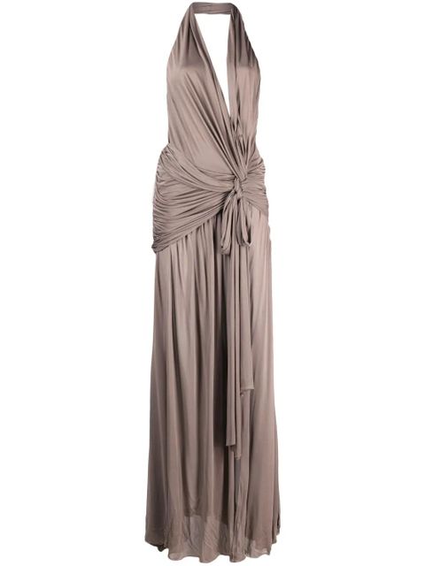 Blumarine halterneck backless gown - Neutrals - zdjęcie produktu nr 1