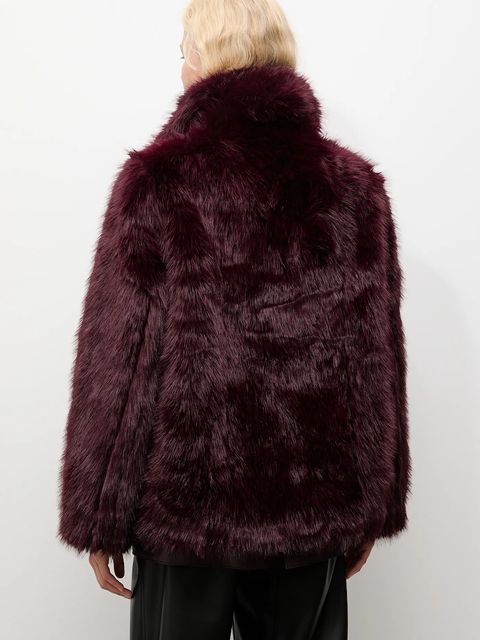 Answear.LAB płaszcz kolor bordowy