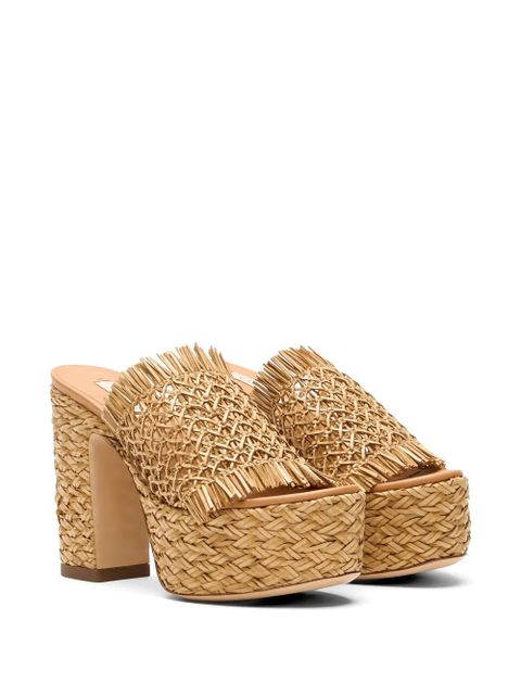 Casadei Madagascar woven platform sandals - Neutrals - zdjęcie produktu nr 2